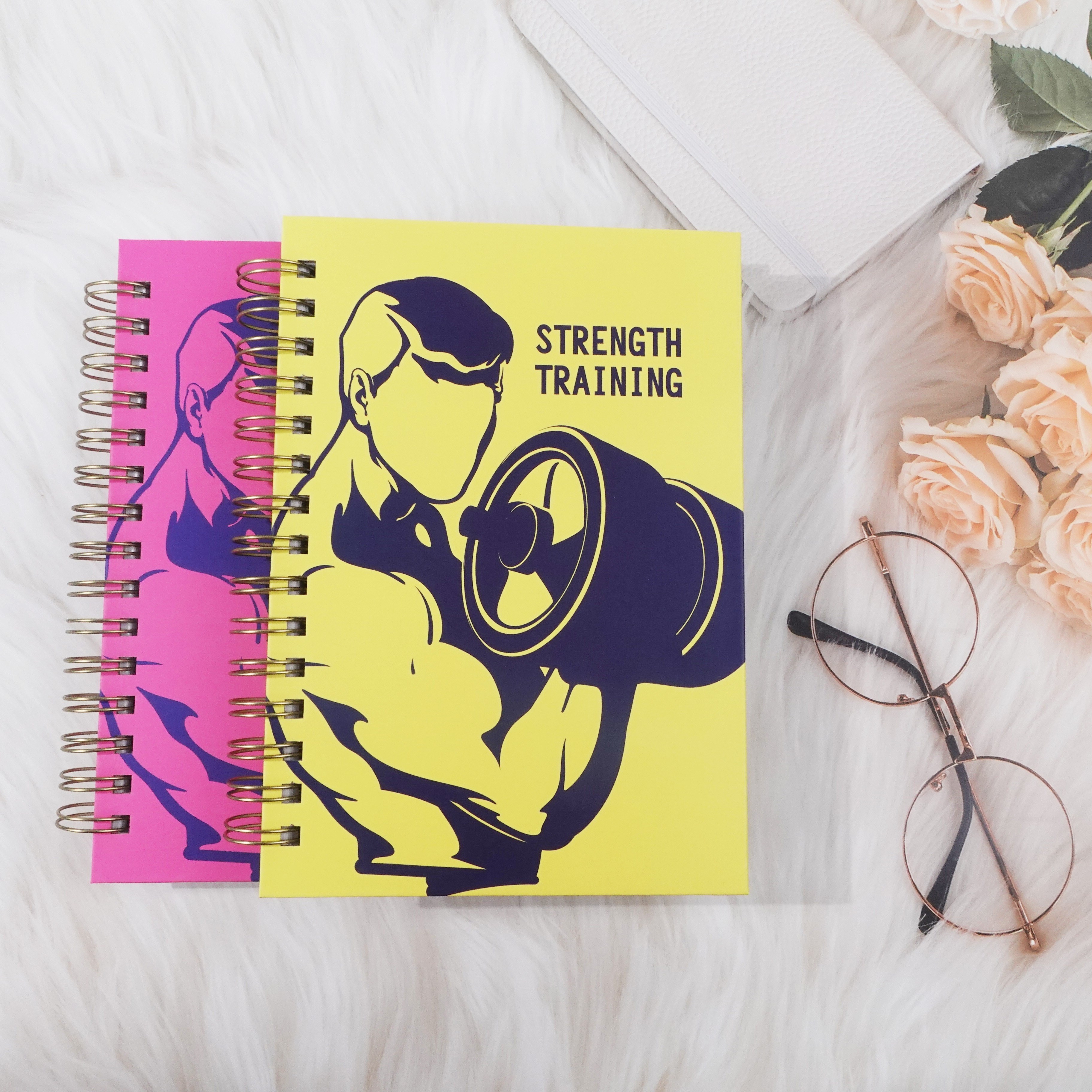 Fitness Planning Notebook Exercise Journal Decorative Workout Journal Fitness Agenda Notepad, Size: 23x15x4CM