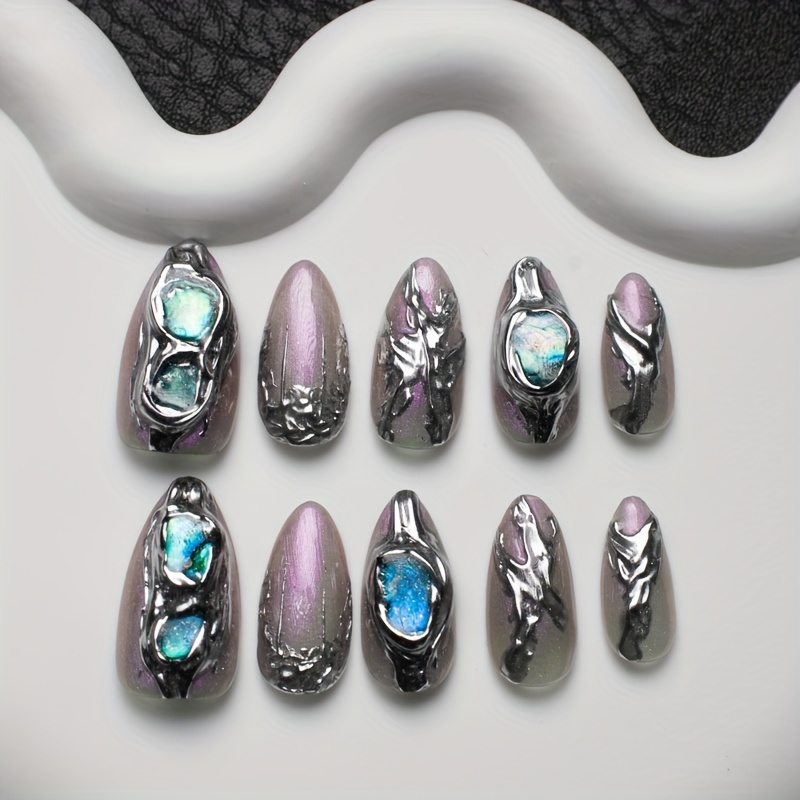 Heart shaped Rhinestone Nail Art Gems Irregular Shape With - Temu Mexico,  Heart Nail Gems 