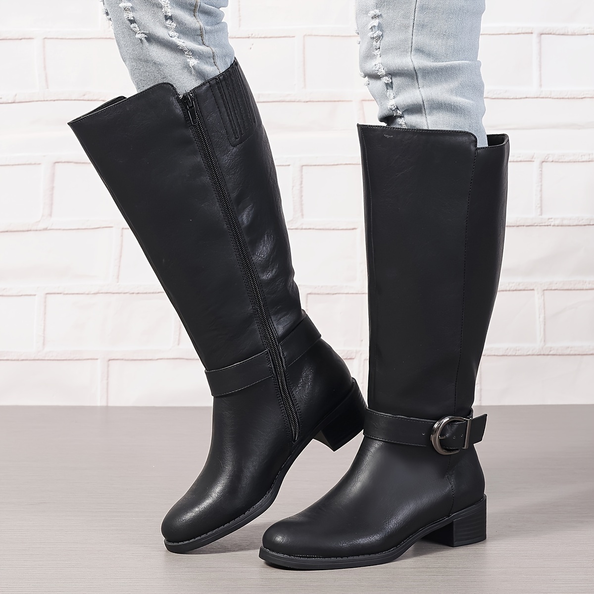 Botas Montar Resistentes Desgaste Pantorrilla Ancha Mujer - Temu