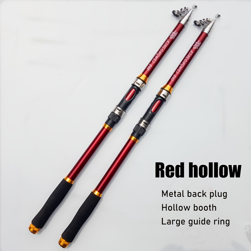 Sougyilang 2-piece 180cm/6ft Fishing Rod, Solid Carbon Fiber