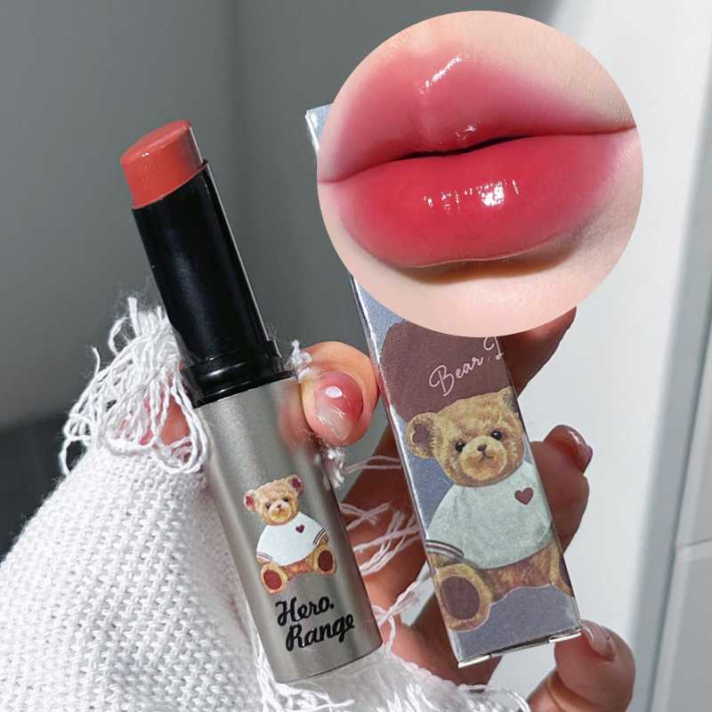 Water Gloss Lip Gloss Mirror Glass Lipstick Cute Bear Keychain Lip Glaze  Long Lasting Waterproof Matte Lip Gloss Makeup - AliExpress