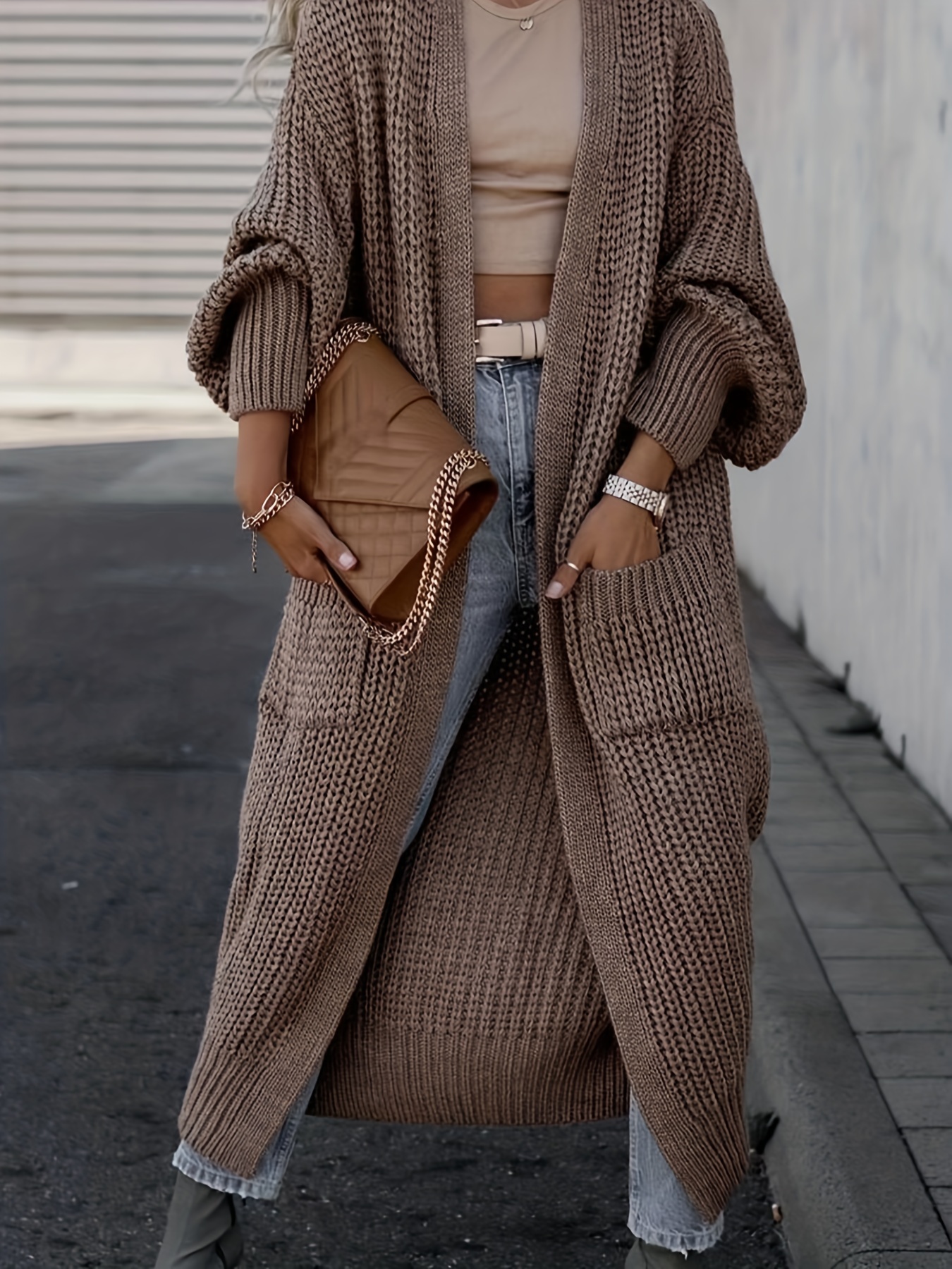 Brown Pumps with Open Cardigan Outfits (6 ideas & outfits)