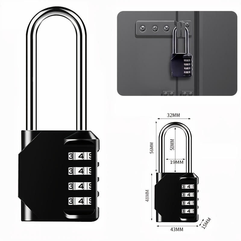 Multifunctional Combination 4 Digit Security Padlock Gym Locker