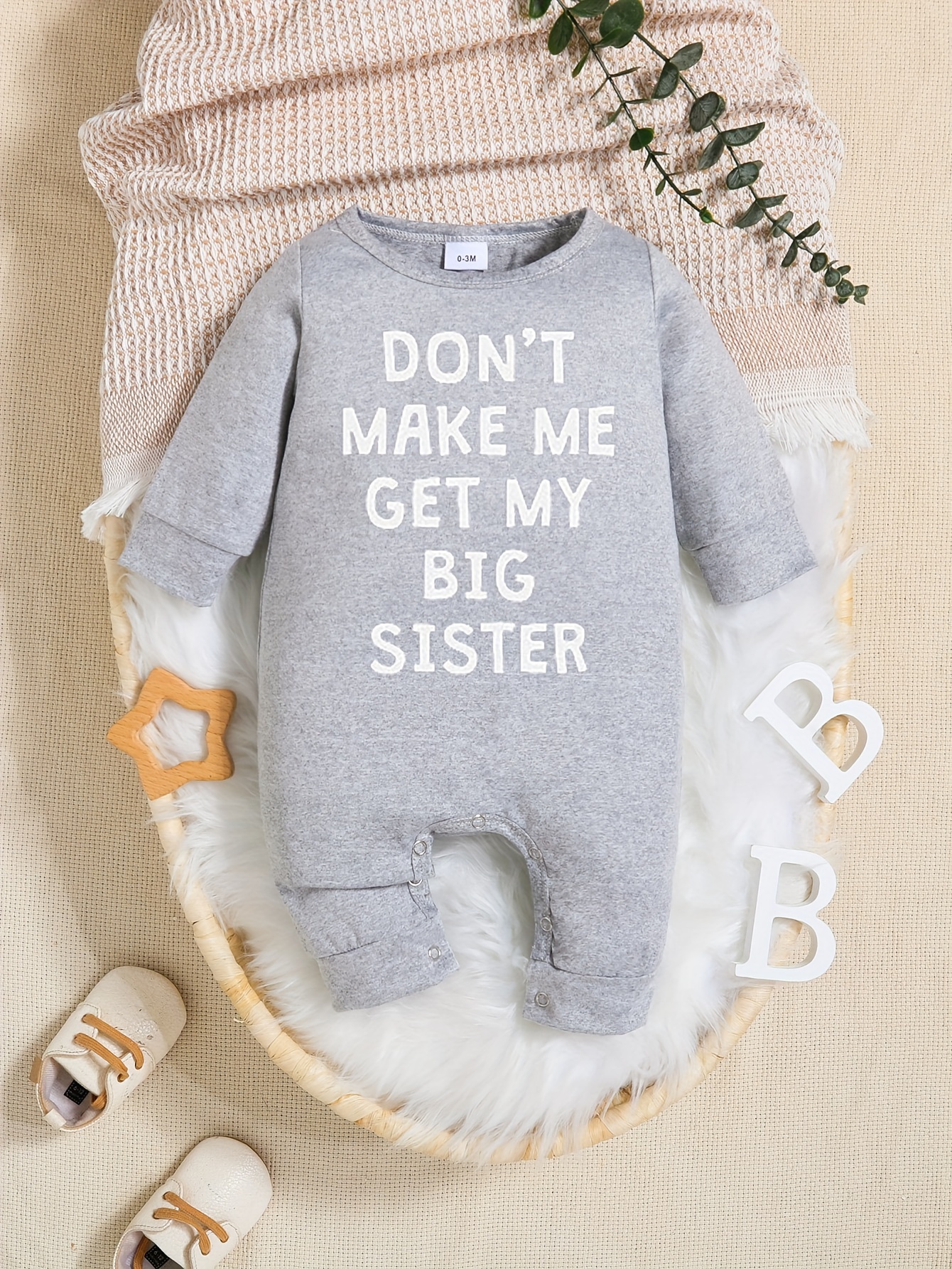 Alphabet Lore C Baby Long Sleeve Bodysuit