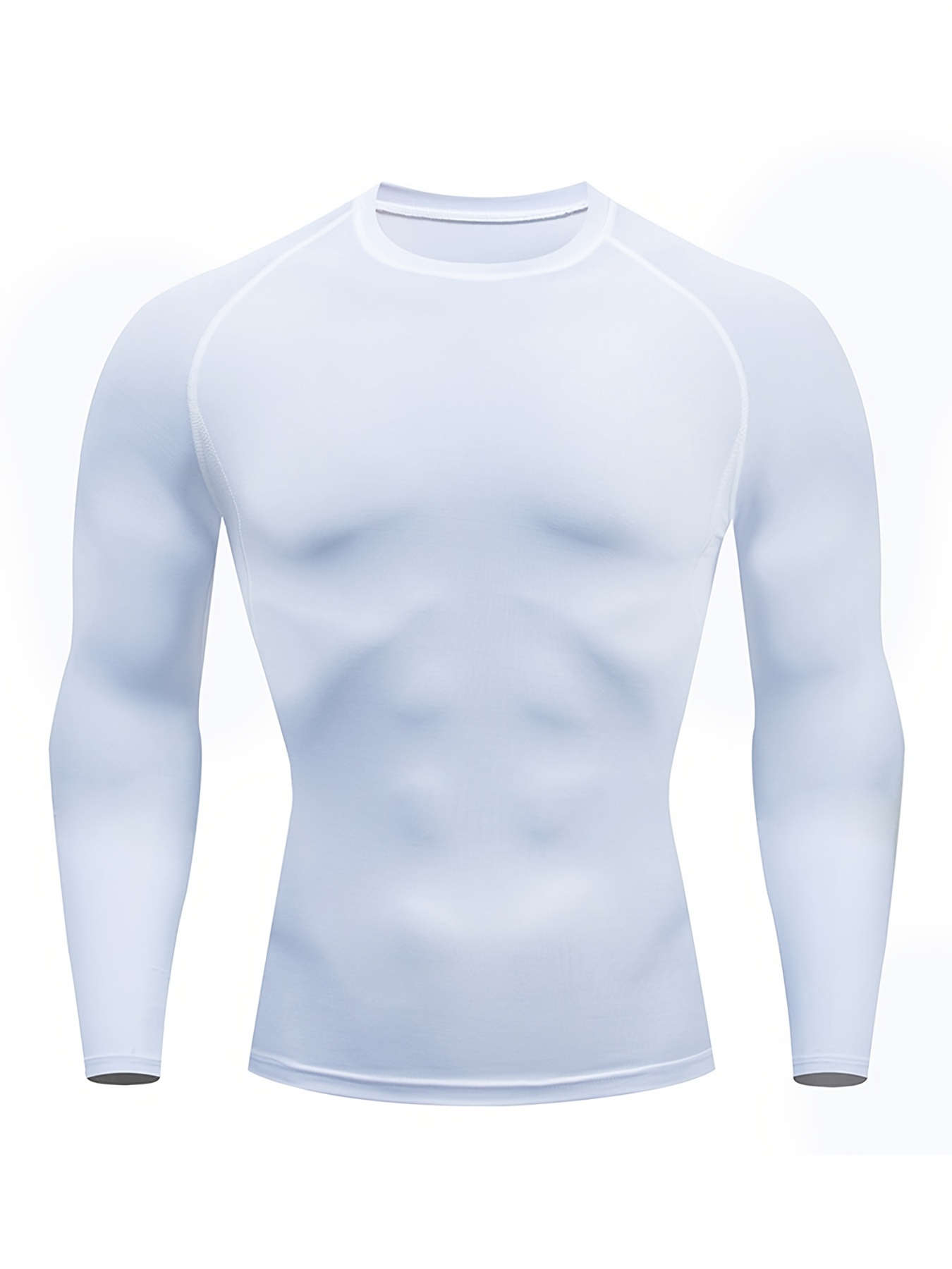 Compression Outfits Men Casual Crew Neck Long Sleeve - Temu Canada