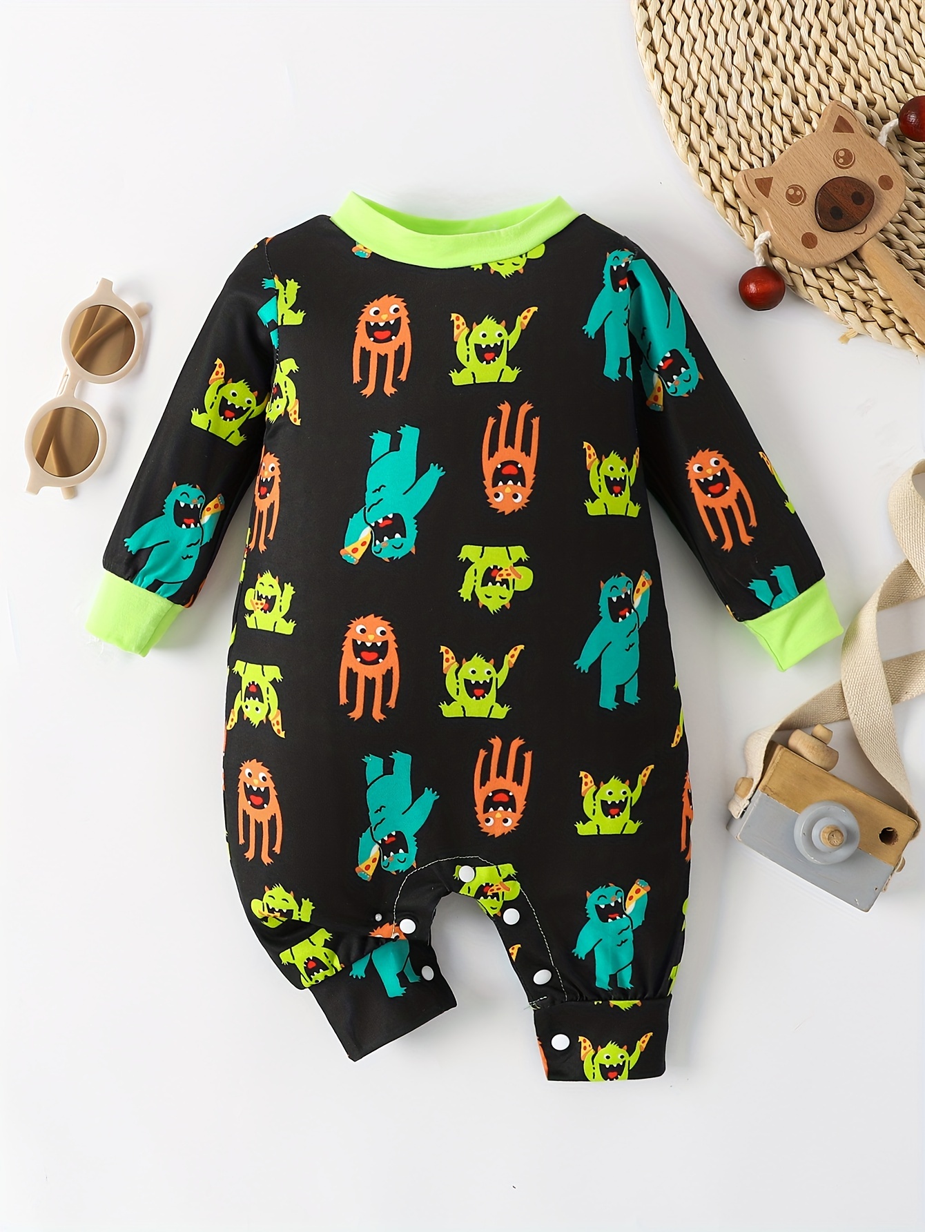 Multitrust Newborn Baby Boys Jumpsuit Checkerboard Plaid Print Short Sleeve Romper Bodysuit Playsuit Outfit Summer Clothes, Infant Unisex, Size: 18-24