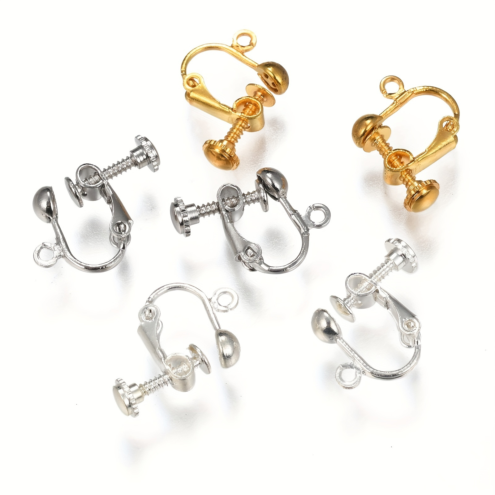 Clip on Earring Findings Components Screw Back Ear Wire Non - Temu