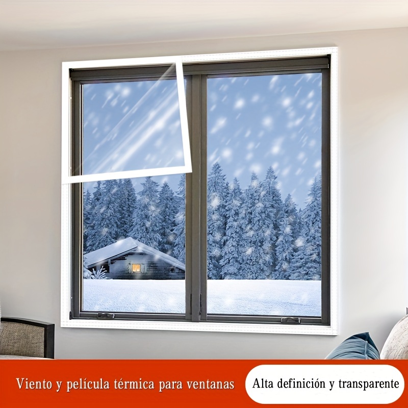  STRMAX Película aislante transparente para ventana, aislamiento  térmico para ventana, protección contra el frío, mantiene el calor, 42  tamaños (color transparente, tamaño: 6.6 x 9.8 ft) : Herramientas y Mejoras  del Hogar