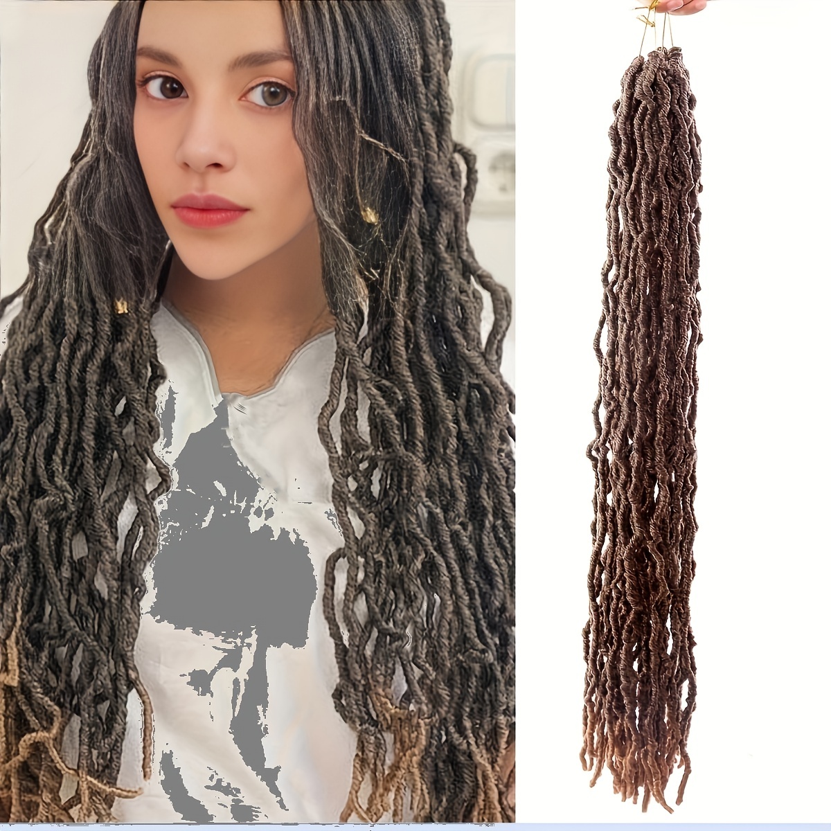 Women's Holiday Party Christmas Style Hair Accessories 24 Thin 0.6cm Dreadlock Extension Soft Handmade Synthetic Dreams SE Dreams Locs Extended