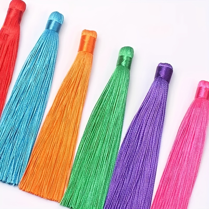 20pcs Gradient 13cm Tassels For Crafts Polyester Silk Tassel