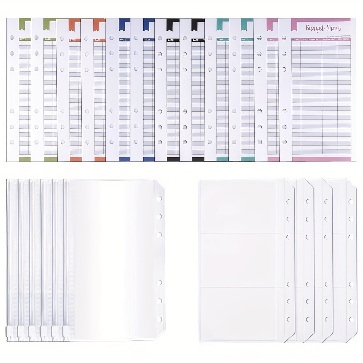 A6 Budget Page Replacement Core For 6 Hole Loose leaf Weekly - Temu