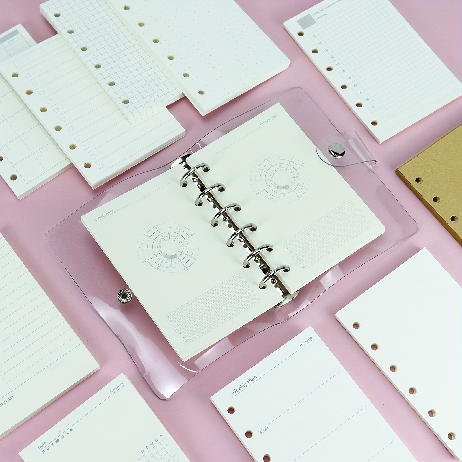 Rise and Shine Publishing Bullet Notebook Journal Set with 10 Pens, 12  Stencils, & 3 Bookmarks