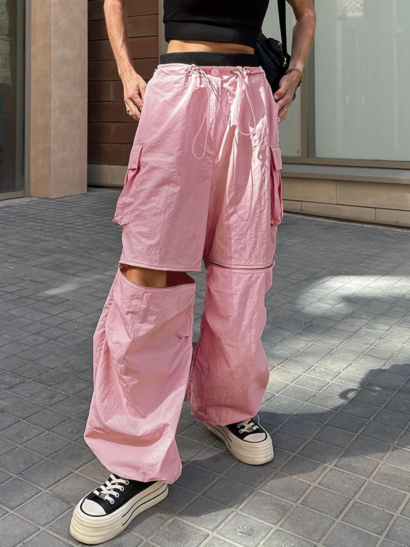 Pantalones De Cargo Chándal Ajustados Para Hombres Gimnasio Moda  Multibolsillos