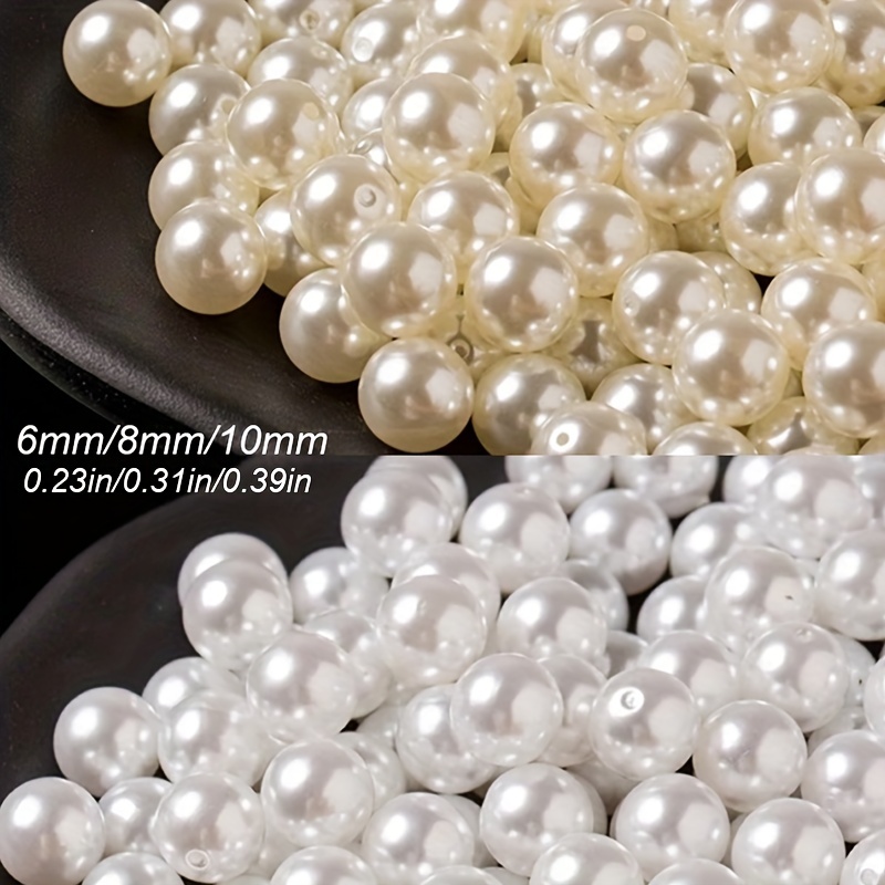 KORENJUL Pearl Beads for Jewelry Making, 2091 Pcs Tiny Smooth White Pearl  Craft Beads Round Loose Pearls Faux Pearl Resin Beads for Jewelry Making