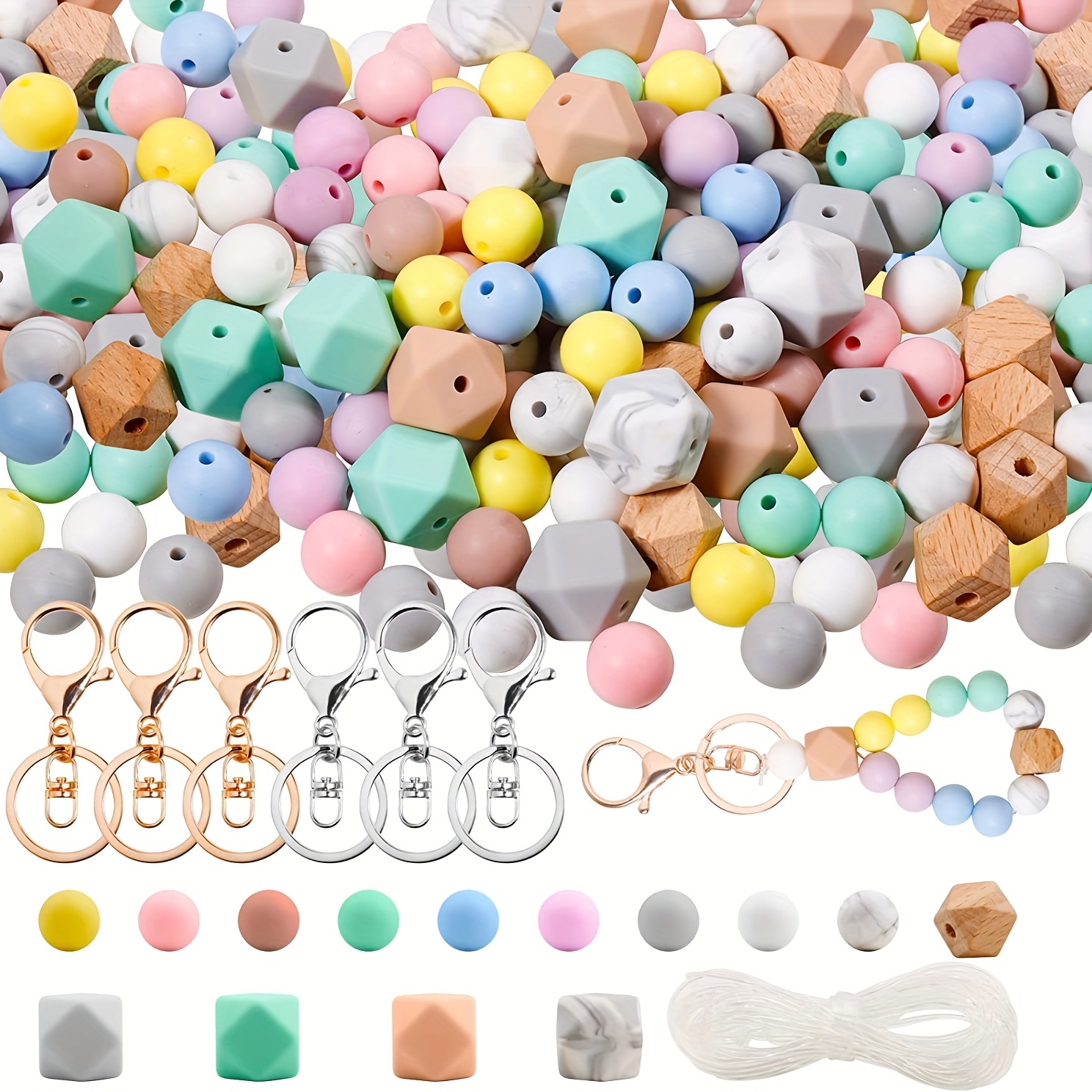 Silicone Beads Random Mixed Color Animals Silicone Bead Kit - Temu