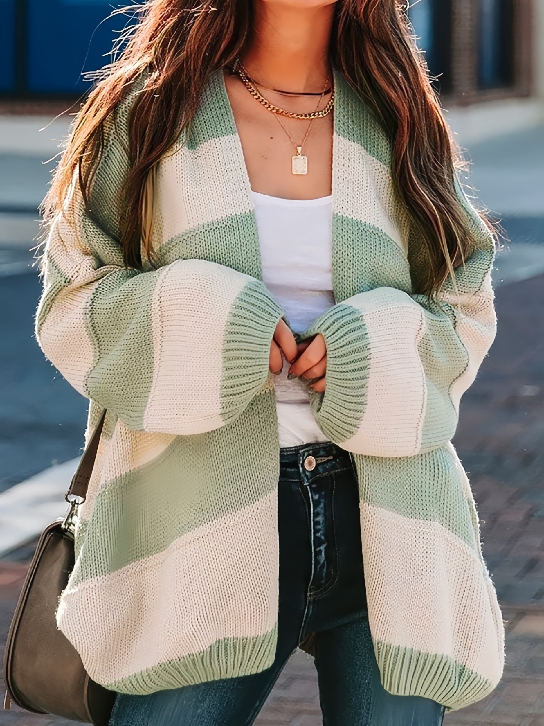 Striped cardigan outlet