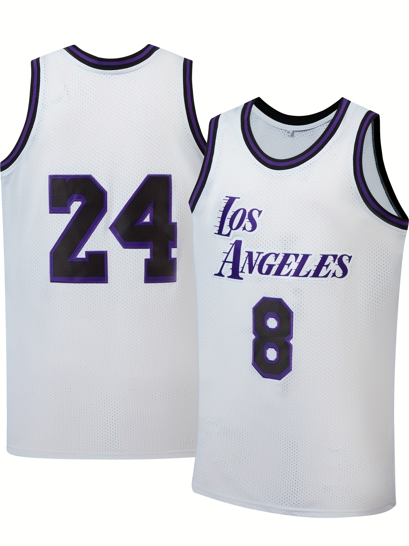 Men's Jersey 24 Lakers V Neck Jersey Vintage Basketball Jersey