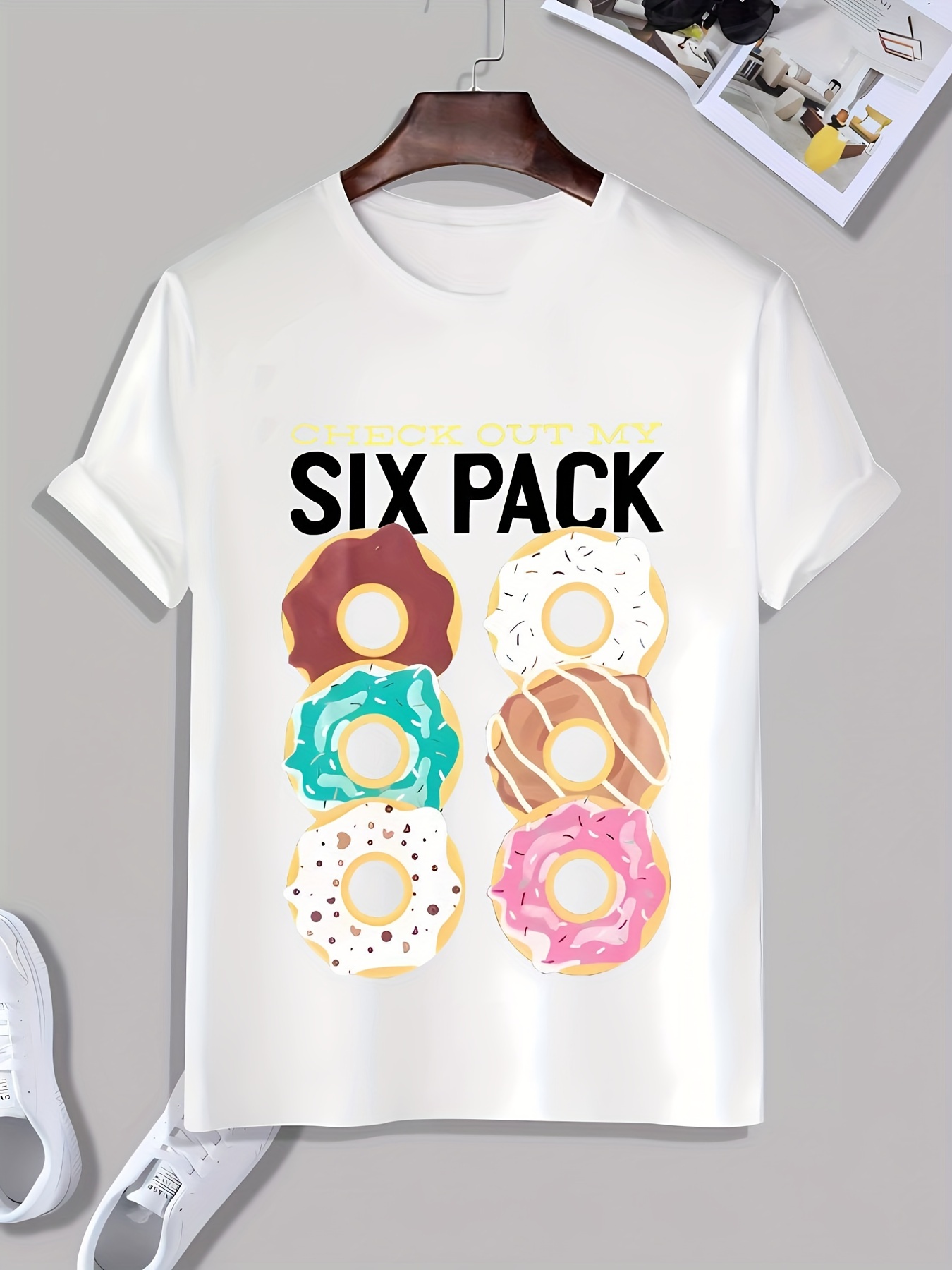 Funny Six Pack Muscles Cartoon Print | Essential T-Shirt