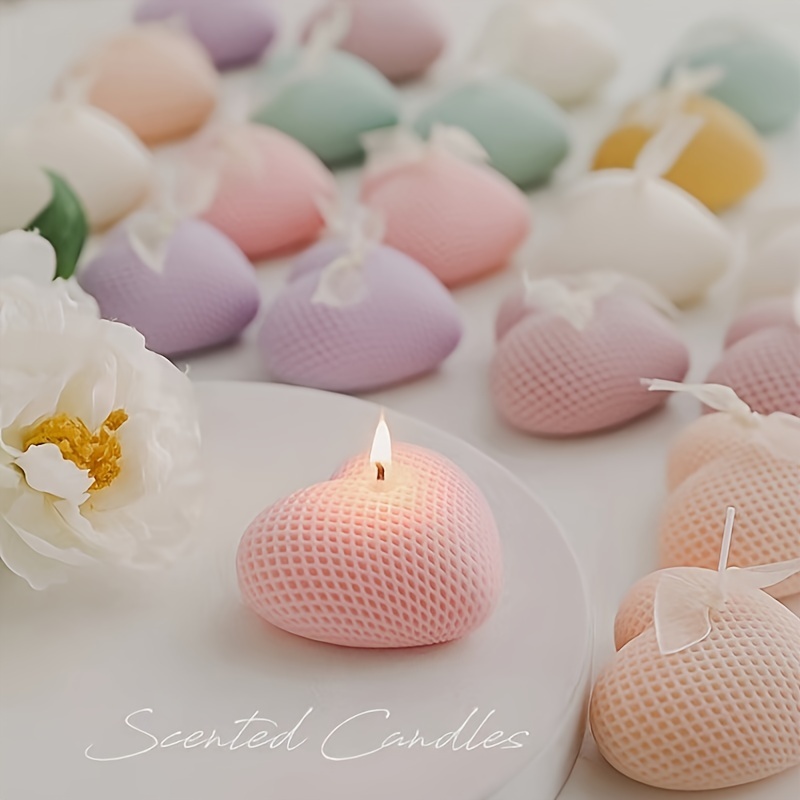 Creative Holiday Party Plastic Heart shaped Candles Scented - Temu