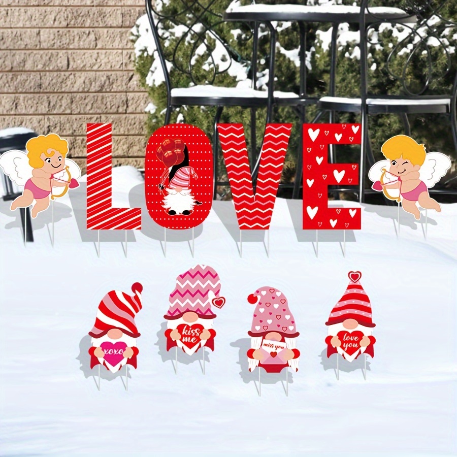 Love Spring Flower Gnomes And Skeleton Valentine - Temu