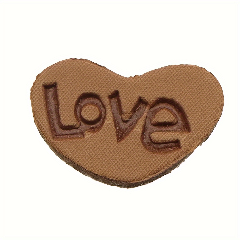 Made Love Leather Label Clothes Handmade Labels Heart Hand - Temu