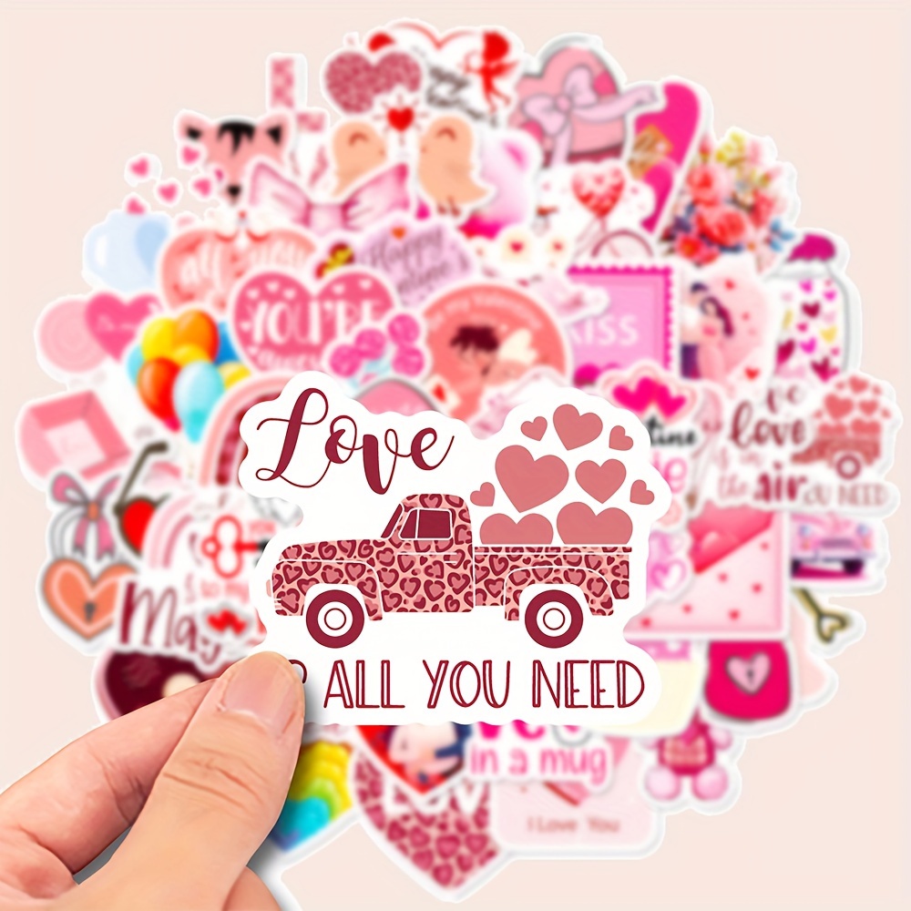 Valentine's Day Mother's Day Love Stickers Flashing - Temu