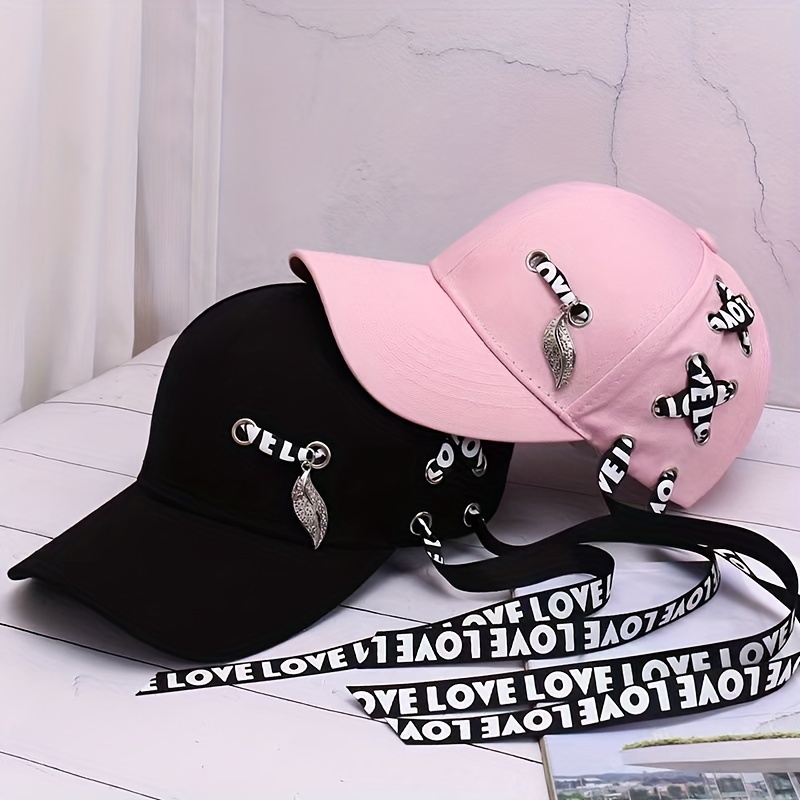 Korean Hats Sports Letter Printed Peaked Hat All-match Baseball Hat  Embroidery