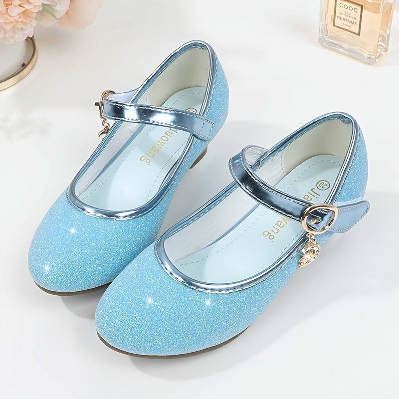 Zapatos de princesa sólidos, zapatos casuales para niños pequeños, zapatos  para niños y niñas, zapatos de bebé de cristal (blanco, 9.5-10 años)