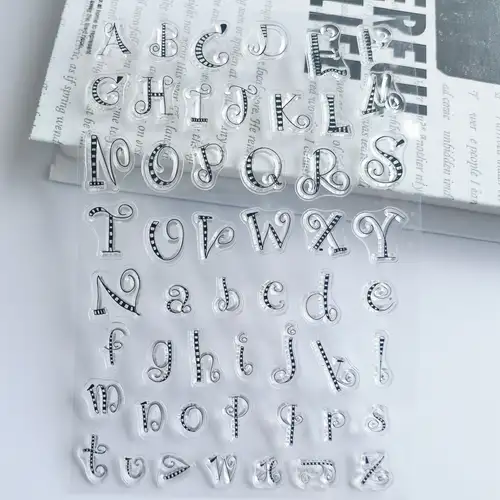 Alphabet / Lowercase tramline Sans Serif Font Letter Stamp