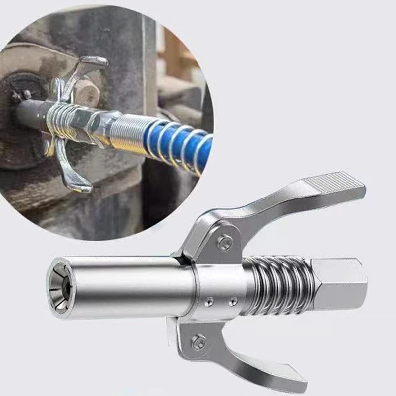 Dualco Mini Grease Gun Oil Pump Lubrication Needle Nozzle Head Automotive  BOTH