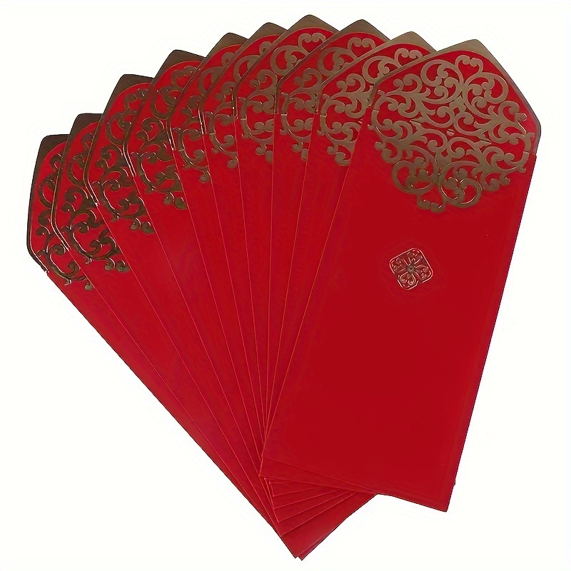 12 Pcs Chinese Red Envelopes,Thank You Cards,Cash Envelopes,Lucky Money Gift Envelopes Red Packet for Spring Festival,New Year,Birthday,Wedding,Baby