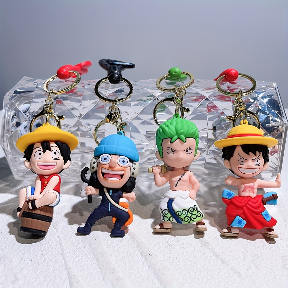 One Piece Japanese Anime Luffy with Arms Up Figure Metal Enamel