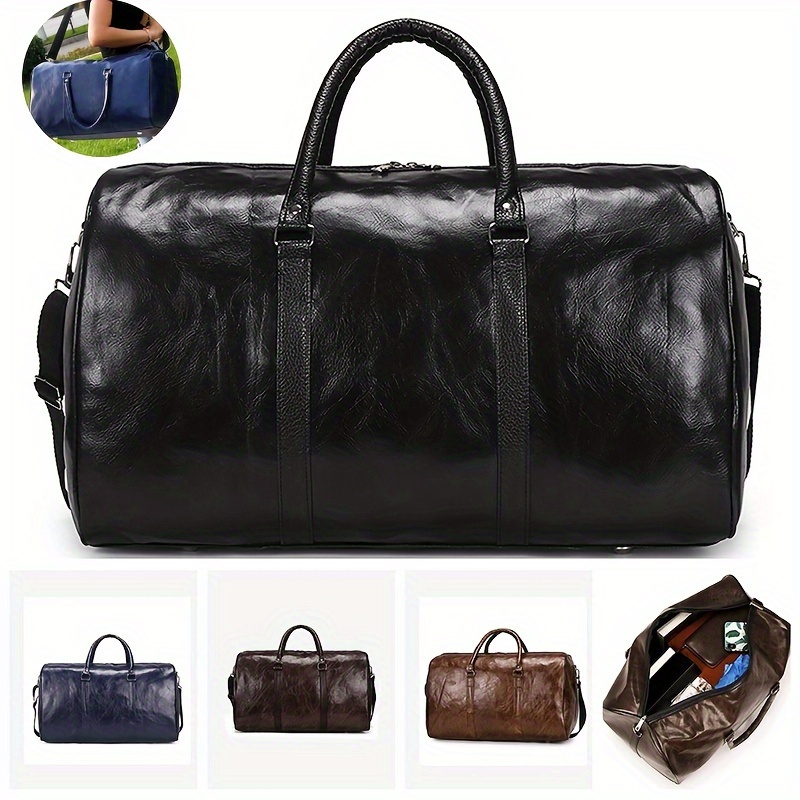 PU Leather Garment Bag For Travel, Carry On Suit Carrier Storage Bag With  Shoulder Strap, The Garment Duffel Bag