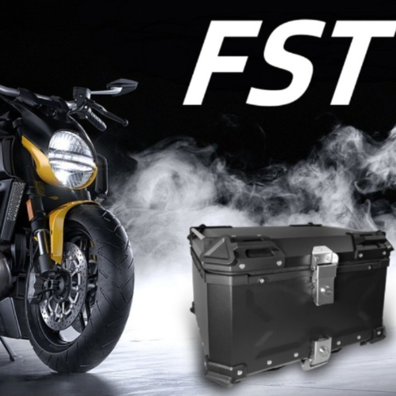 45L-100L Universal Fit Aluminum Topcase Moto Trunk Motorcycle
