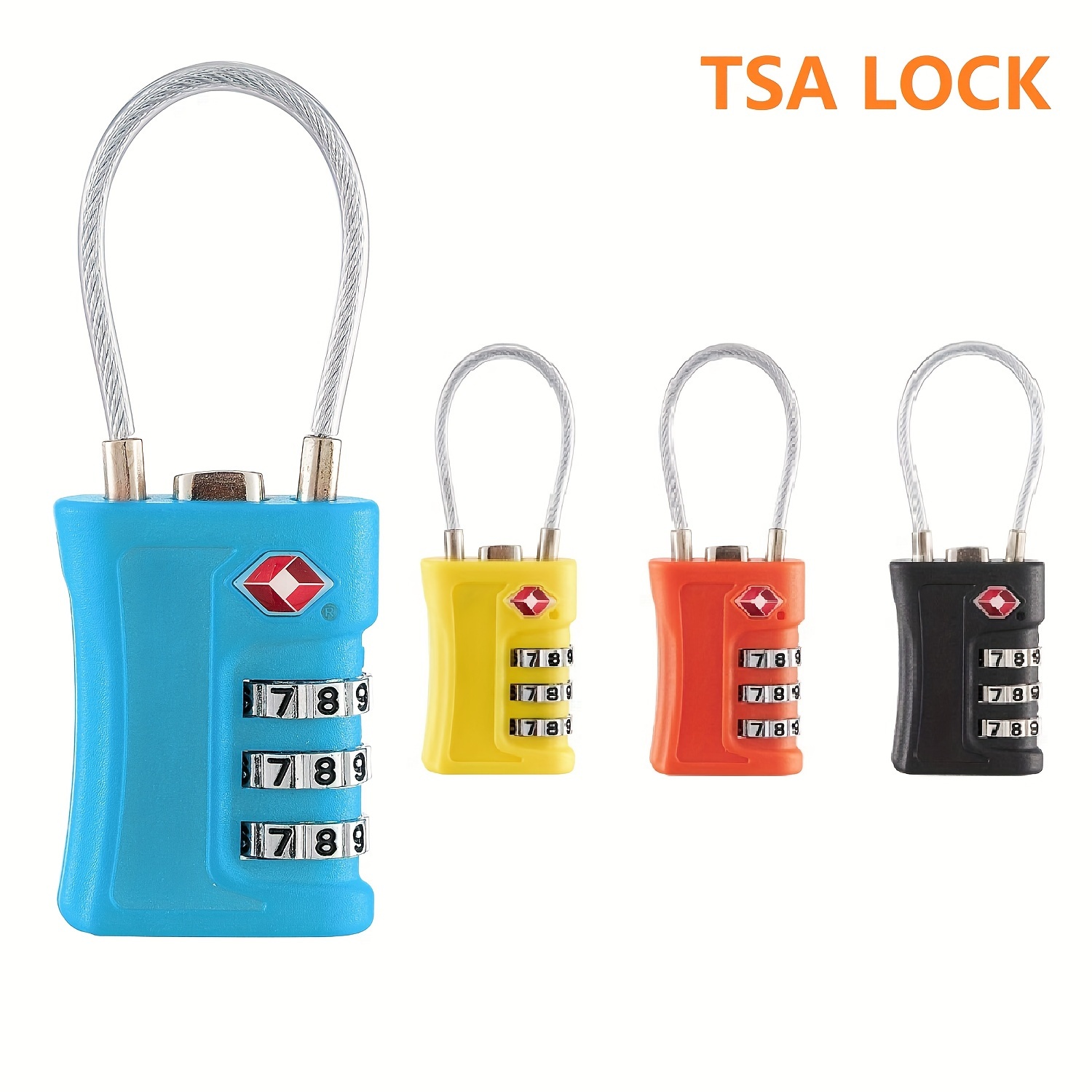 4 Pack TSA Approved Travel Luggage Locks with Keys, Solid Brass Copper  Keyed Padlock, Small Locks for Suitcase, Backpack, Gym Locker, Jewelry Box