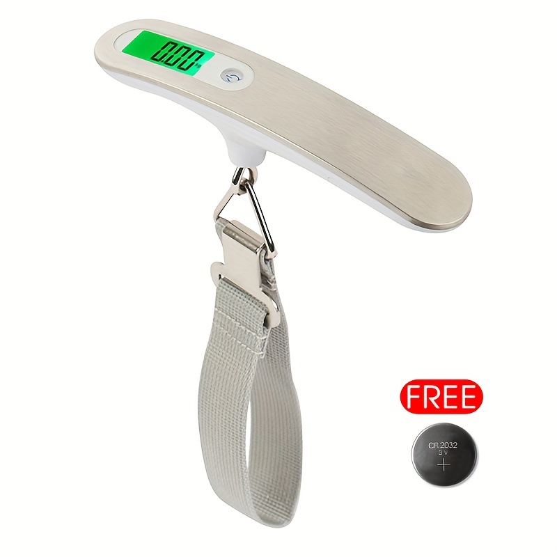 Fosmon Digital Luggage Scale, 110 LB Stainless Steel Hanging Handheld  Travel Scale with Tare Function - Silver