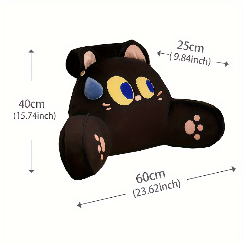 Kawaii Cartoon Seat Cushion Plush Cat Pillow Chair Sofa Backrest