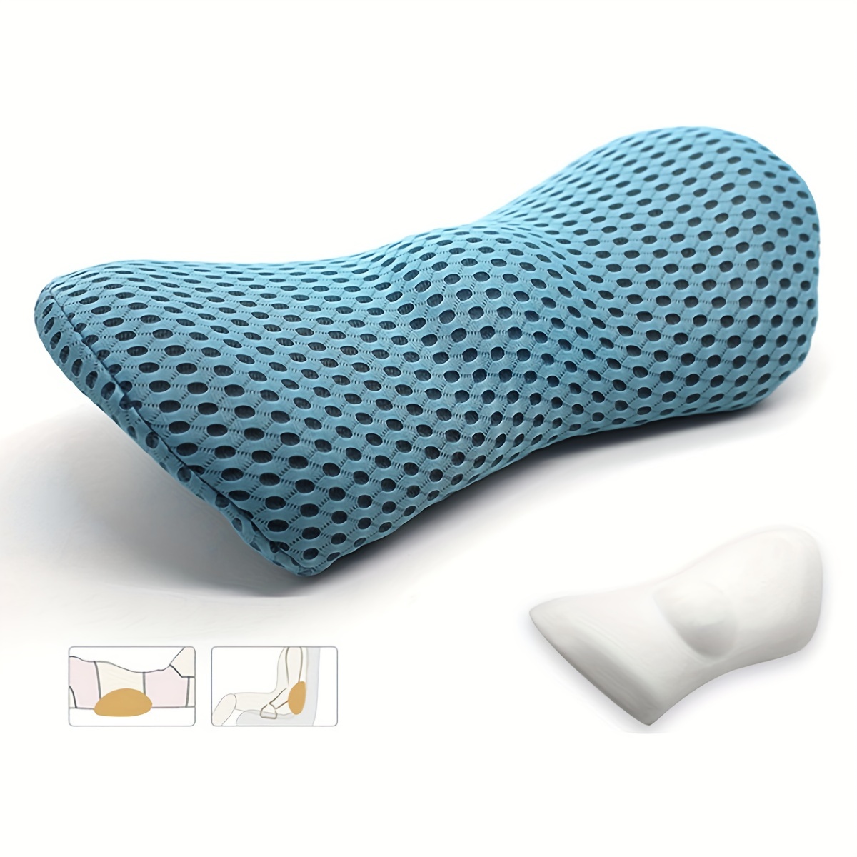 Bonmedico Back Support Pillow -Posture and Lumbar Support-Ergonomic,Memory  Foam-Black