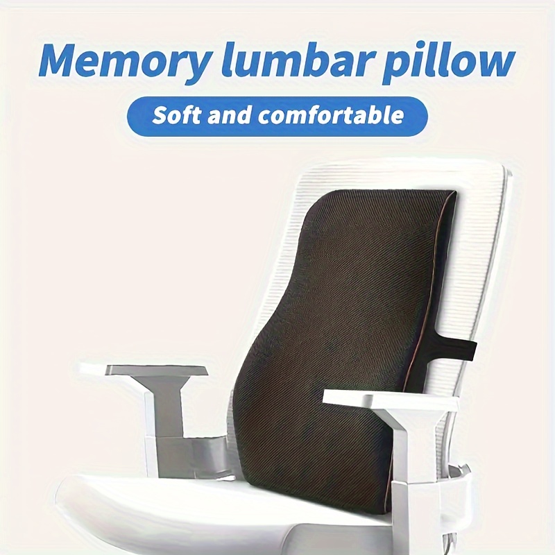 PurenLatex Chair Lumbar Pillow Support Seat Cushion Memory Foam for Lower Back  Pain Relief Improve Posture