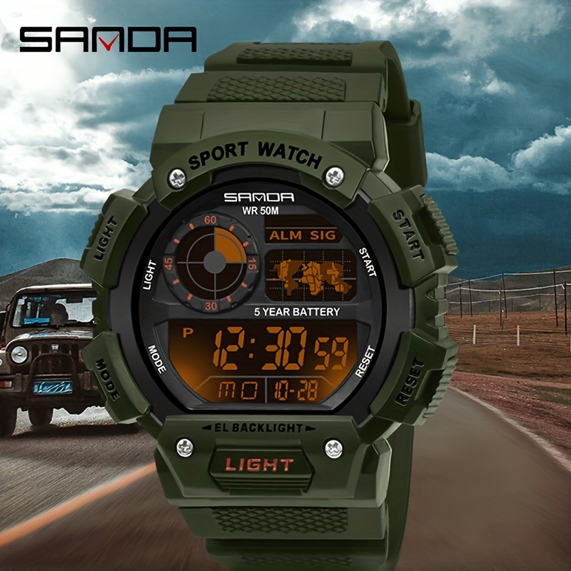 Sanda Boy's Instrument Dials Display Sports Reloj Natación - Temu