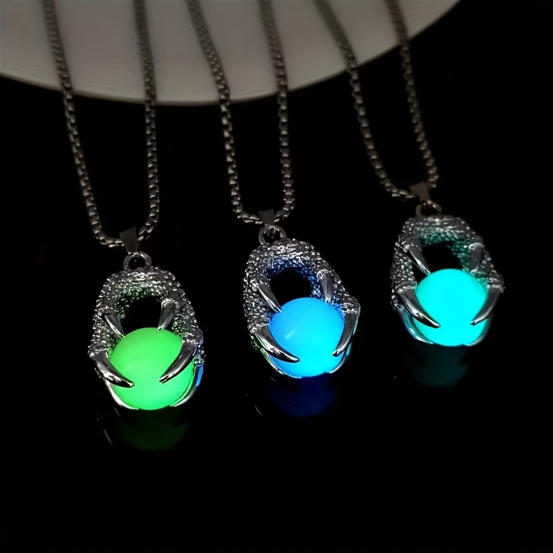 Men's Luminous Vintage Dragon Sword Pendant Necklace Glow - Temu