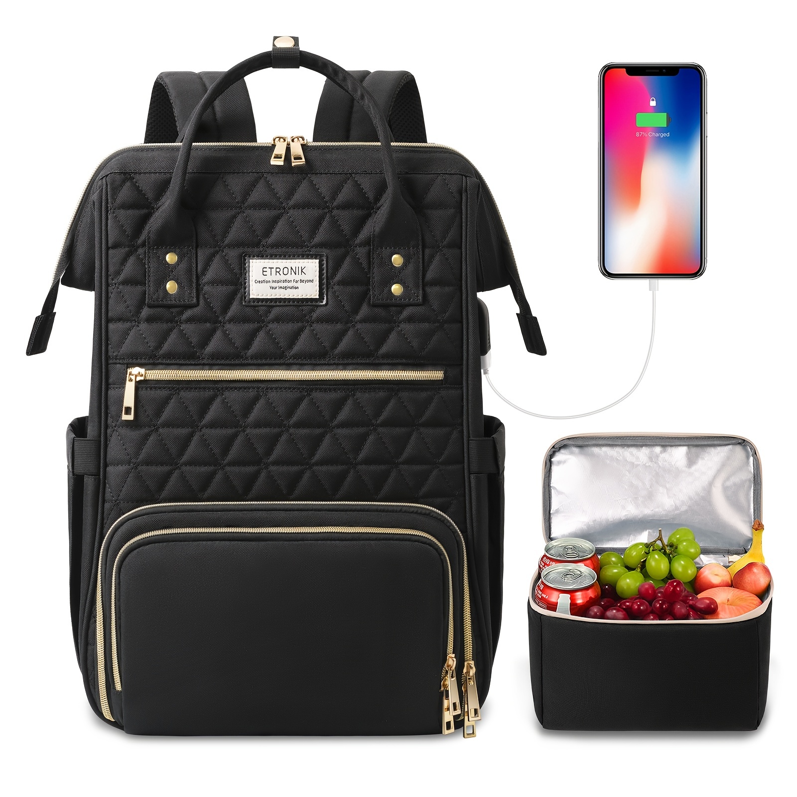 Mochila de mujer para computadora portátil, bolso para laptop de trabajo,  mochila elegante para docente, bolso para computadora de negocios, mochila