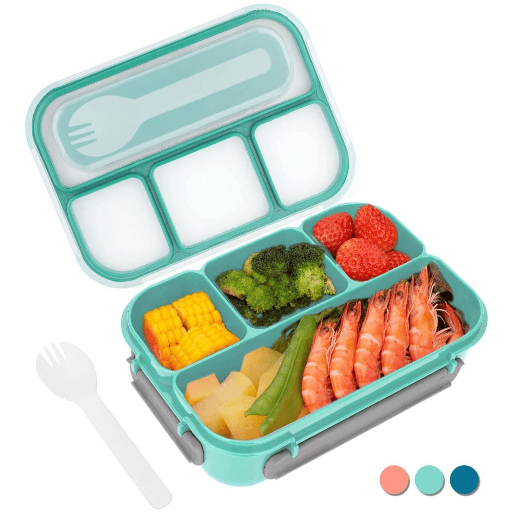 Four Grid Plastic Lunch Box For Kids Women Men Japanese Style Meal