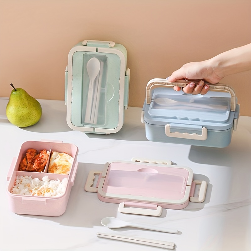 Lunch Box en paille de blé - avec compartiment couverts - Yakao