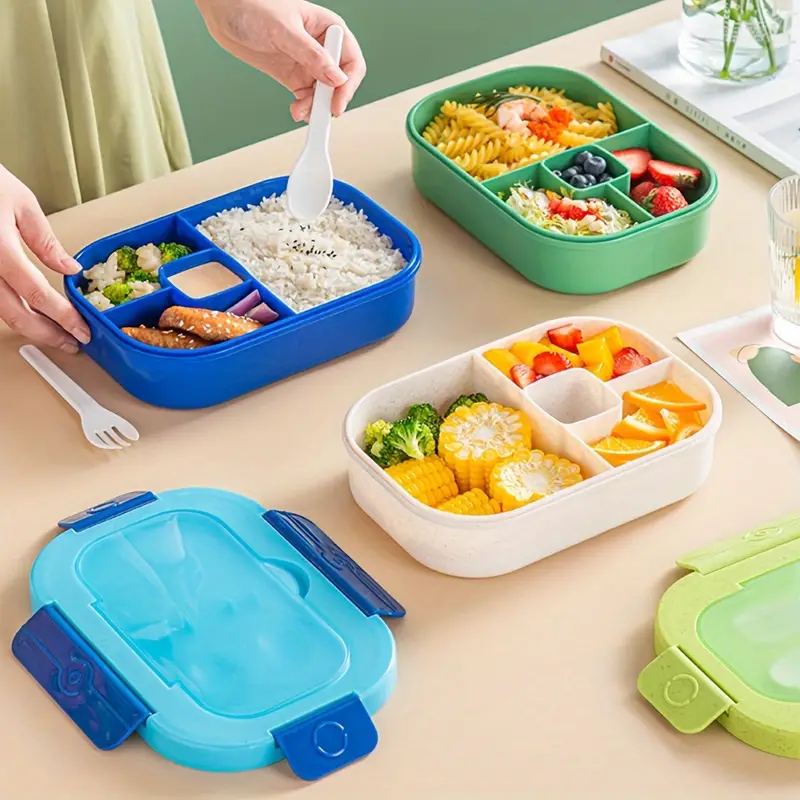 Multi color Bento Lunch Box Leakproof Large Bento style - Temu