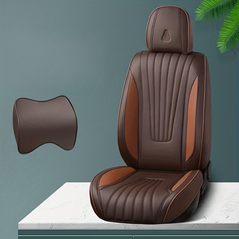 Housse de coussin de siège à couverture complète en cuir de voiture,  version de luxe, un
