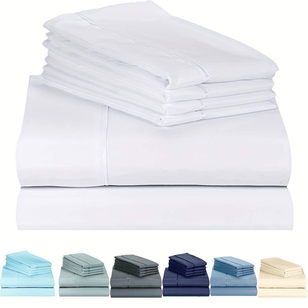 Queen Size Sheet Set Breathable Cooling Sheets Hotel Luxury - Temu