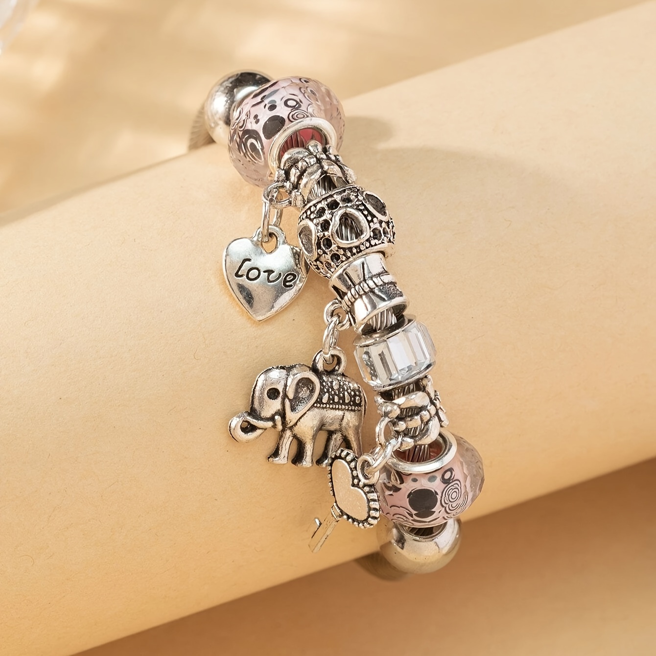 Elephant Charm Bracelet - Temu