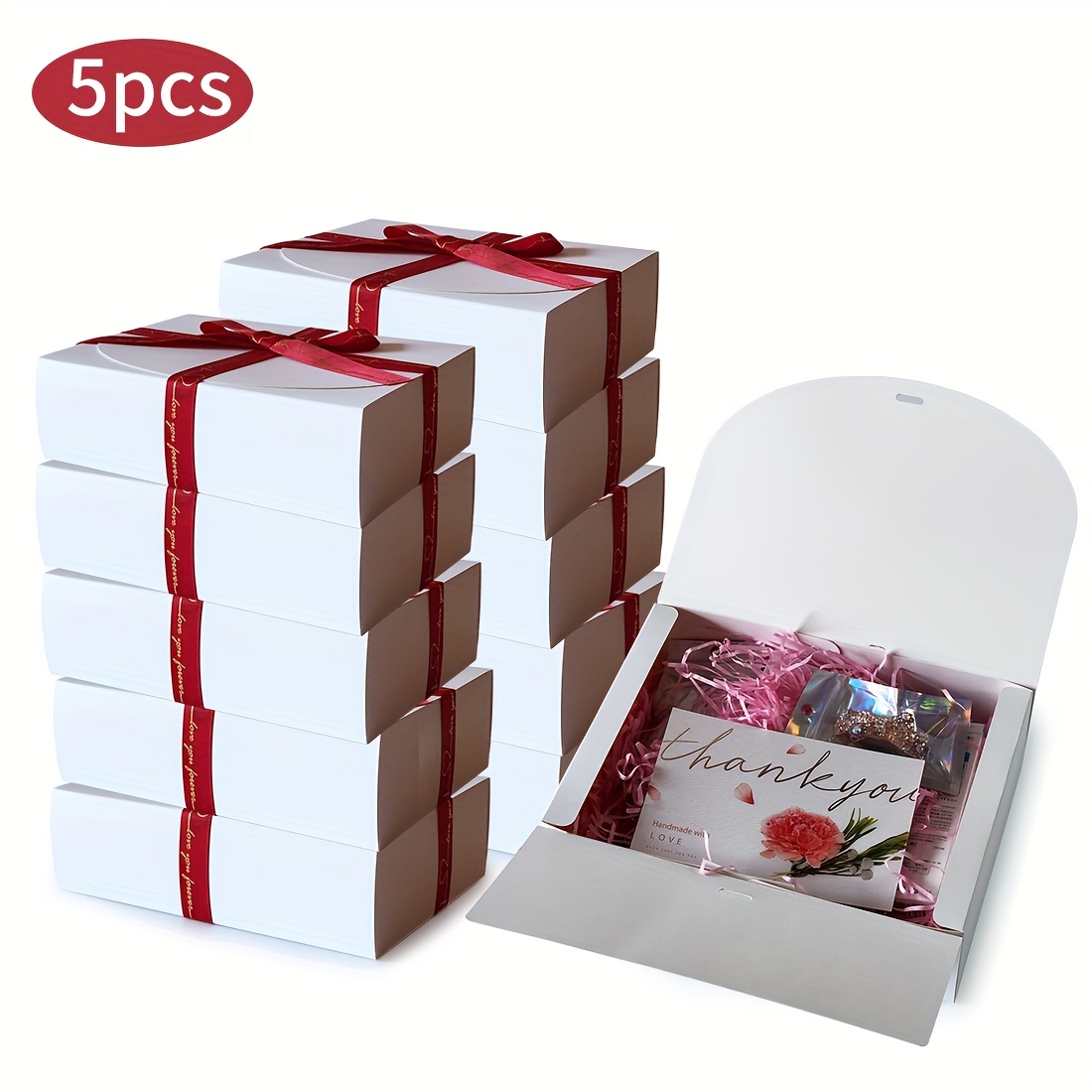 Comprar Caja transparente cuadrada con letras AZ para decoración de fiesta,  Cajas de Regalo, embalaje de globos para Baby Shower, 1 Uds.
