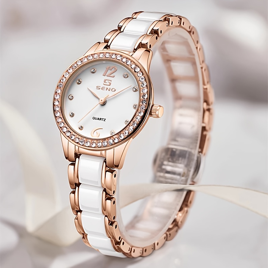 2020 Señoras Relojes de pulsera Vestido Reloj dorado Mujer Cristal Diamante  Relojes Acero inoxidable Reloj plateado Mujer Montre Femme